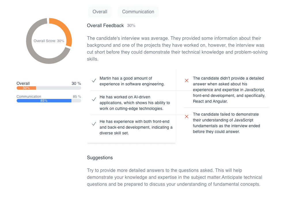 Smartintervu Interview Feedback